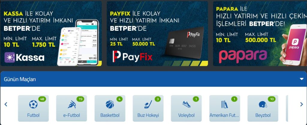 betper spor bahisleri